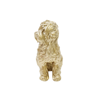 Ornament - Labradoodle - Polyresin - Gold - 10,5x5x9cm