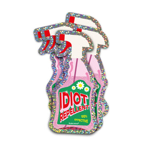 Glitter sticker Idiot Repellent spray