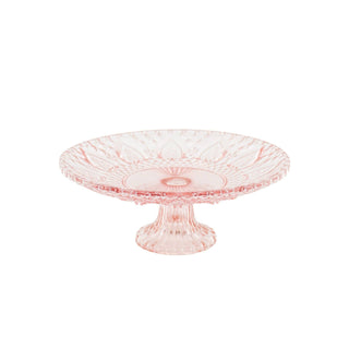 Cake Plate - Glass - Pink - 22,5x8cm