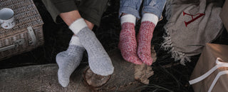 Christmas Fluffy Cuff socks: Red