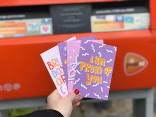 Postcard inspirational quote I am proud of you