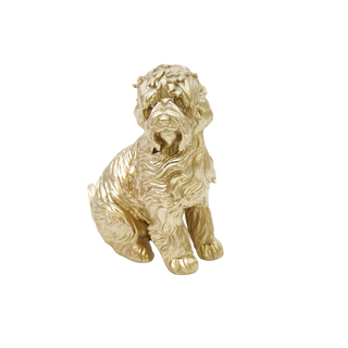 Ornament - Labradoodle - Polyresin - Gold - 10,5x5x9cm