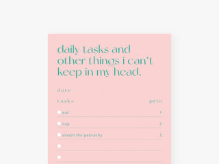 Notepad 'Things' pink