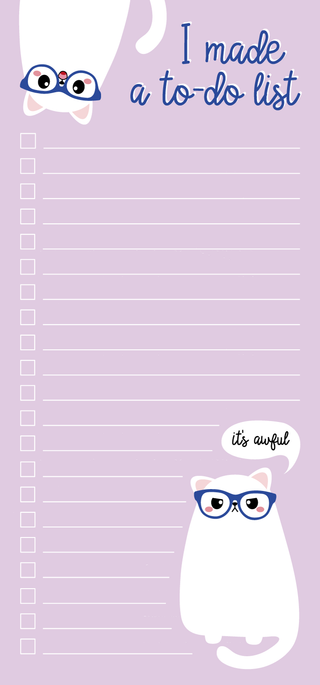 Grumpy Cat to do list notepad for catlovers