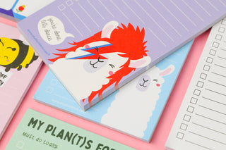 David Bowie Llama to do list notepad