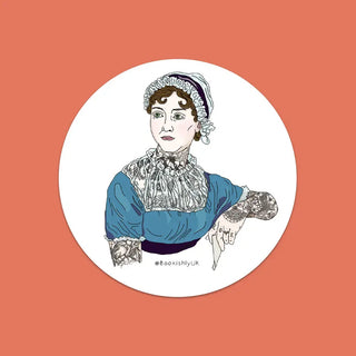 Jane Austen with tatoos laptop sticker