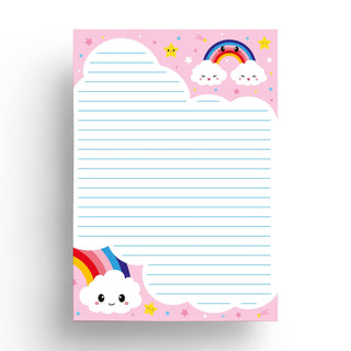 Cloud Rainbow letterpad double sided