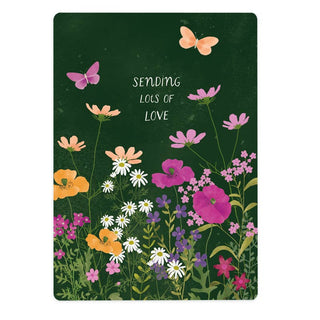 The Lemonbird card Sending lots of love - flowers