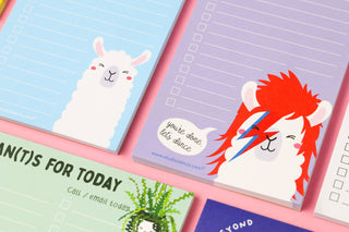 David Bowie Llama to do list notepad