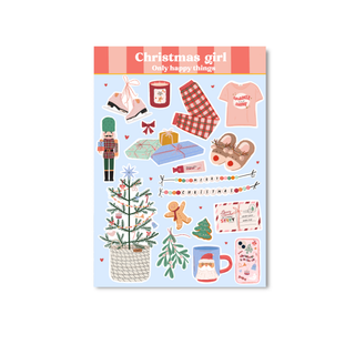 Stickersheet  Christmas Girl