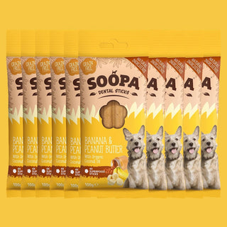 Banana & Peanut Butter Dog Dental Sticks: Single Pack