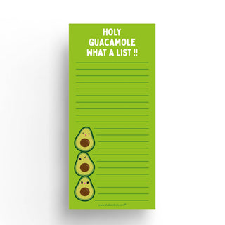 Avocado Holy Guacamole what a list! notepad to do list