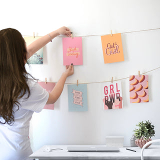 DIY Poster Kit Girl Power LED light included