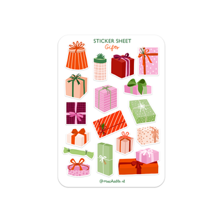 A6 sticker sheet/sticker sheet - Christmas/Holiday/Christmas - gifts