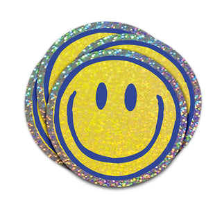 Glitter Sticker Smiley – Radiant Vibes and Positivity