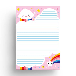 Cloud Rainbow letterpad double sided