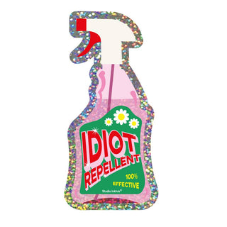 Glitter sticker Idiot Repellent spray