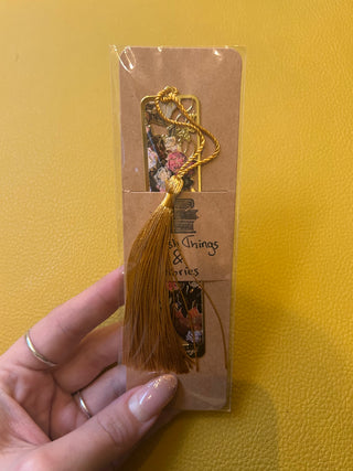 Flowers Gold bookmark