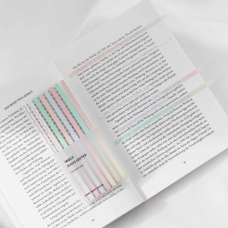 Powder Pink | Long Design Clear Sticky Strips | Post It