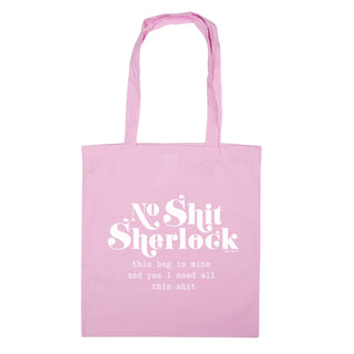 No Shit Sherlock Tote Bag emerald 100% cotton: TEAL