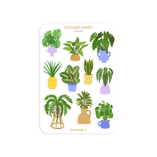 A6 sticker sheet/sticker sheet - colorful house plants