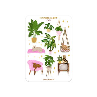 A6 sticker sheet - cute cats