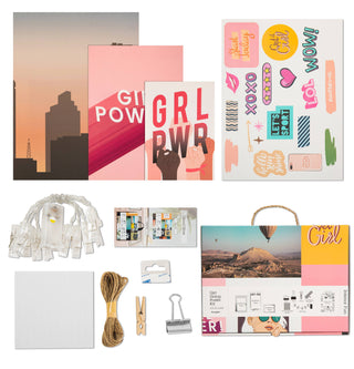 DIY Poster Kit Girl Power LED light included