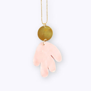 Porcelain necklace matisse coral pink