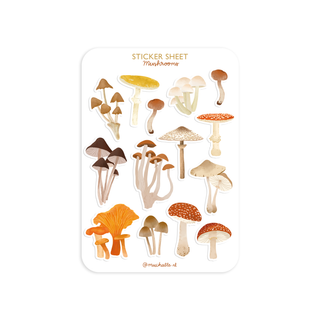 A6 sticker sheet/sticker sheet - autumn/fall - mushrooms autumn