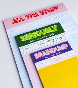 Green pink funny Seriously long funking to do list notepad