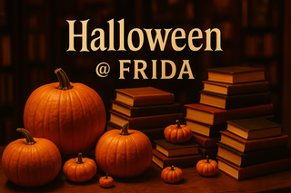 Voeg de tekst 'Halloween @ FRIDA' toe